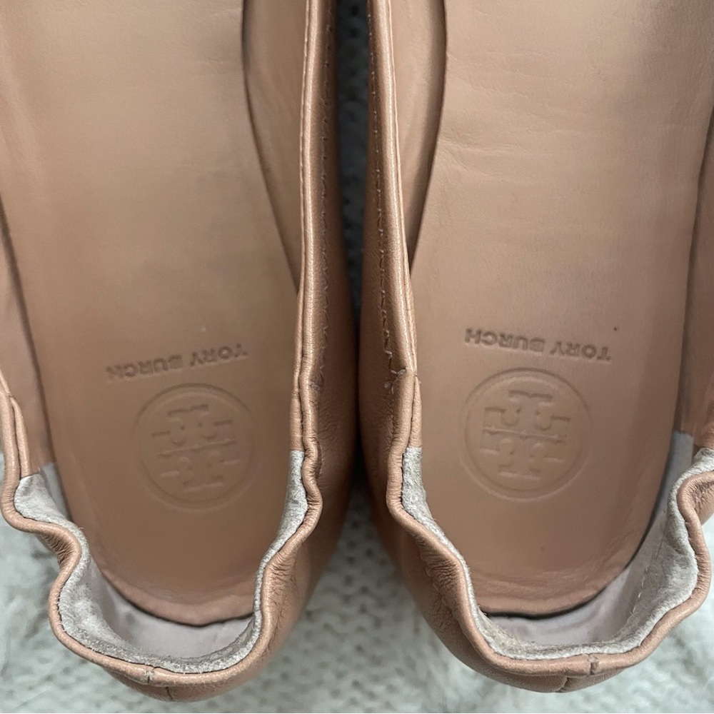 TORY BURCH MINNIE TRAVEL  BALLET FLATS BLUSH PINK - Picture 11 of 13